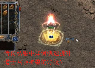 传奇私服中如何快速提升道士召唤神兽的等级? 传奇私服中如何快速提升道士召唤神兽的等级?